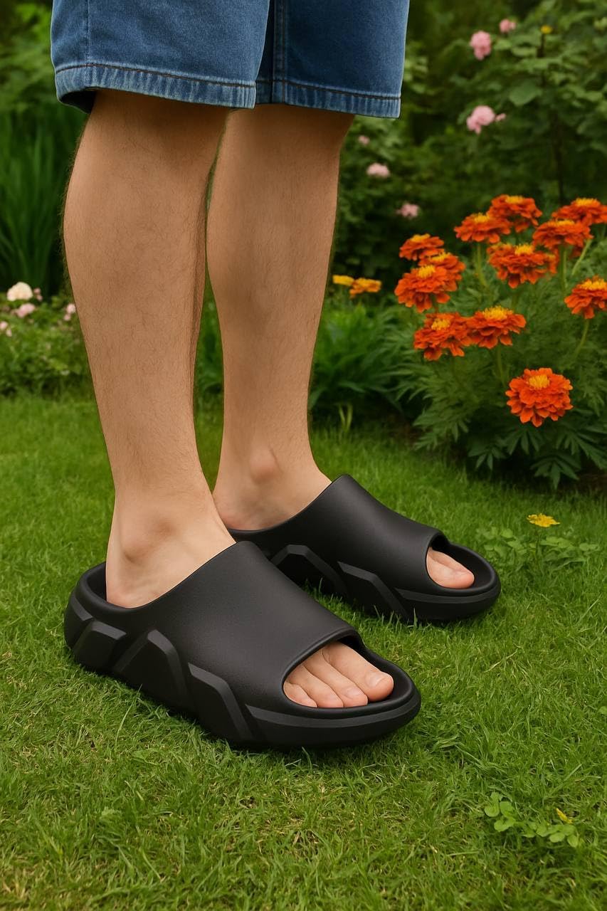 Foam Clogs for Men & Women – Lightweight Breathable Slip On Garden Shoes, Comfortable Water Friendly Sandals for Yard, Beach, Pool, Camping & Everyday Wear, Black & White, Sizes 7-12 - Image 3