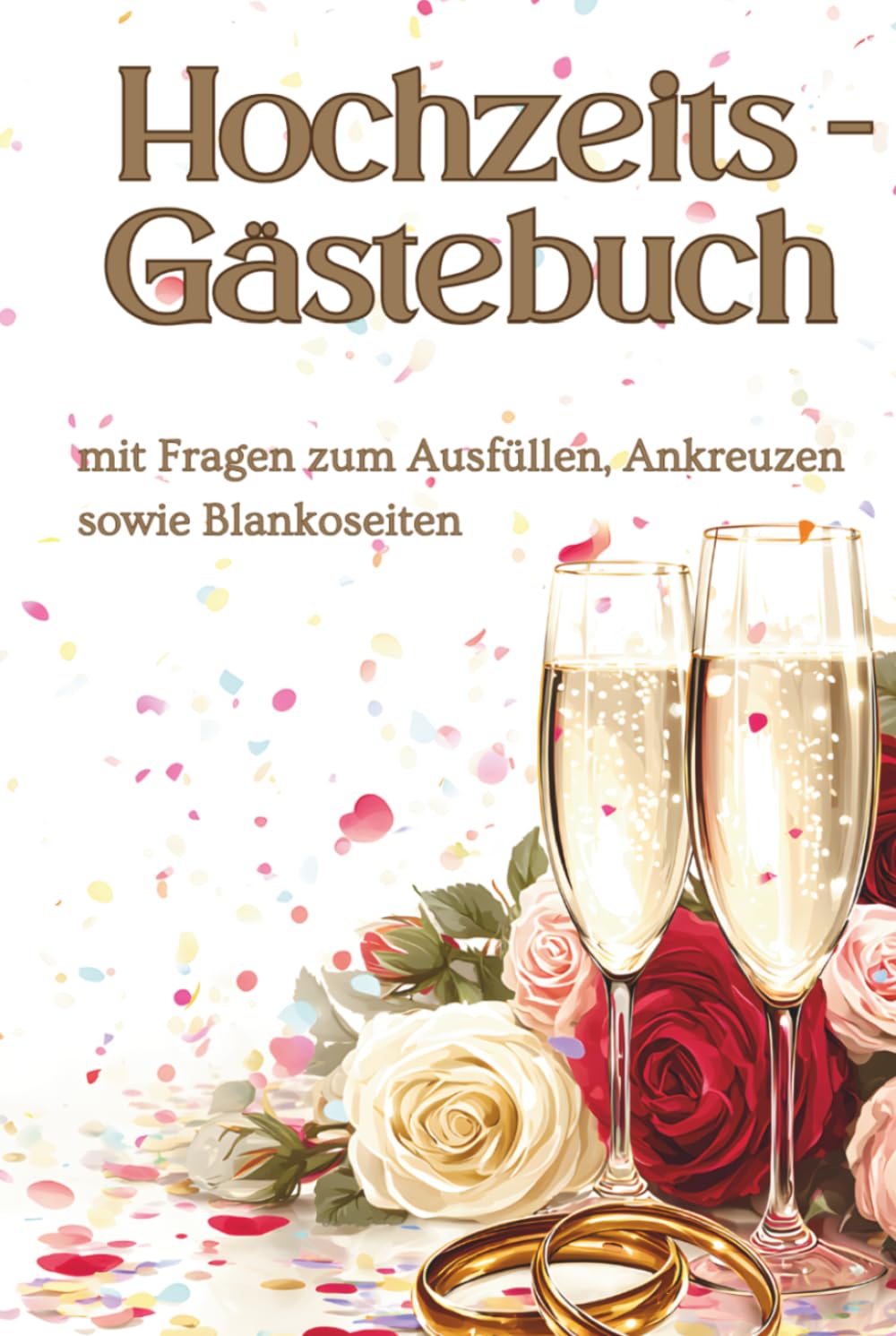 Hochzeits-Gästebuch: mit Fragen zum Ausfüllen, Ankreuzen sowie Blankoseiten