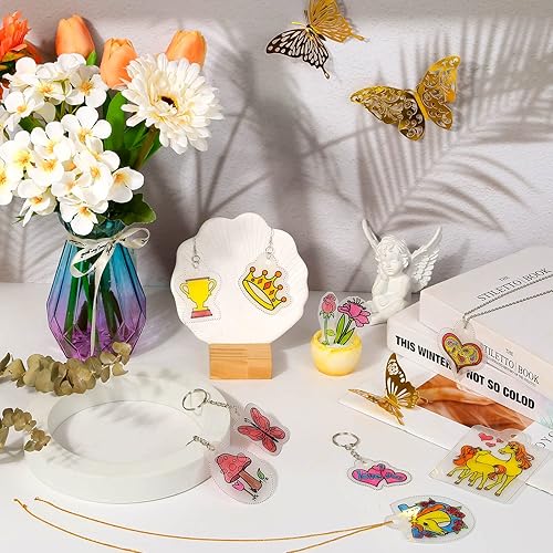 Miniatura 2 de Cridoz Hojas de papel de arte retráctil, 36 piezas, 5.7 x 7.9 pulgadas, plástico PVC mate, ideal para artes y manualidades