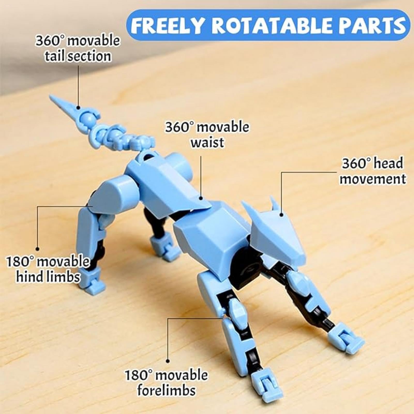 Amazon | 3 アクション犬、ロボット犬アクションフィギュア