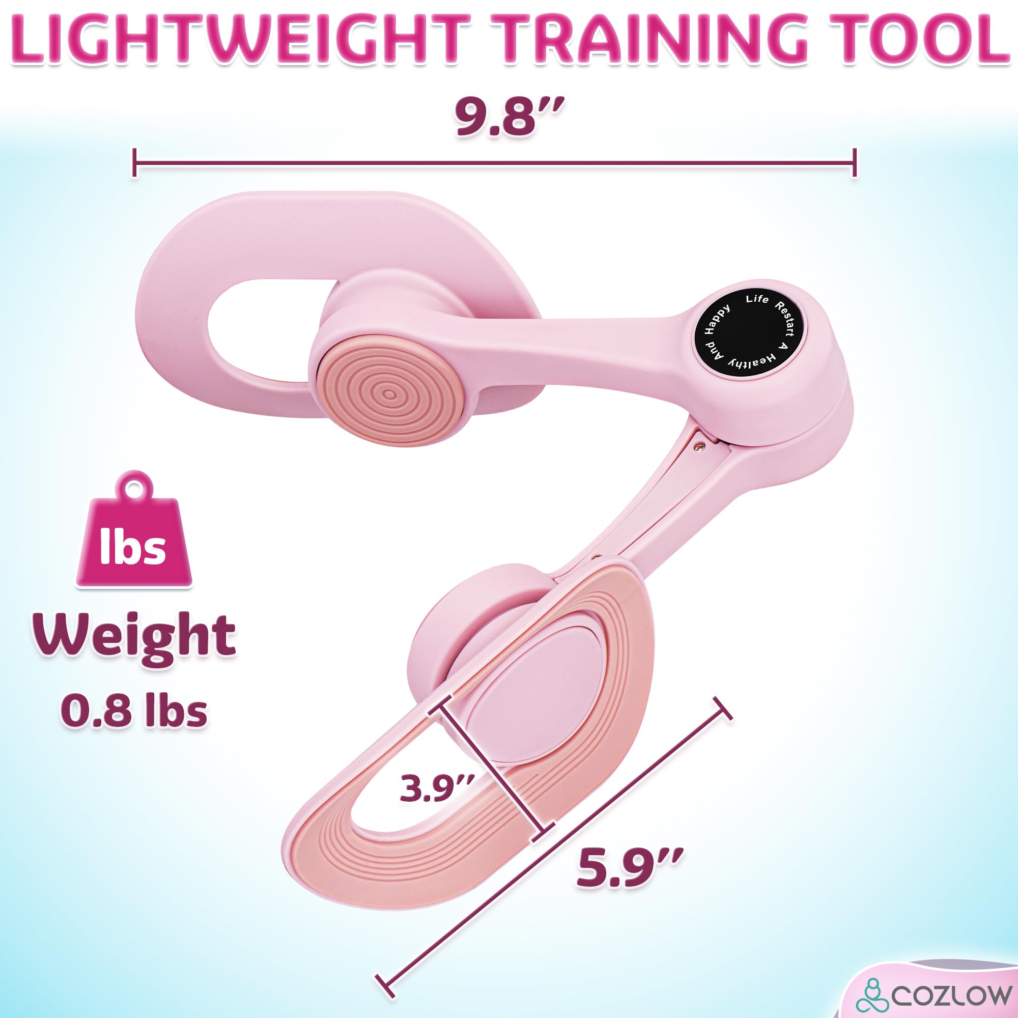 Cozlow – Allenatore per Gambe / Cosce – Dispositivo Multifunzionale per Esercizio e Tonificazione / Rafforzamento Muscolare di Pavimento Pelvico, Fianchi e Braccia – Esercizi di Kegel, Stringi-Gambe
