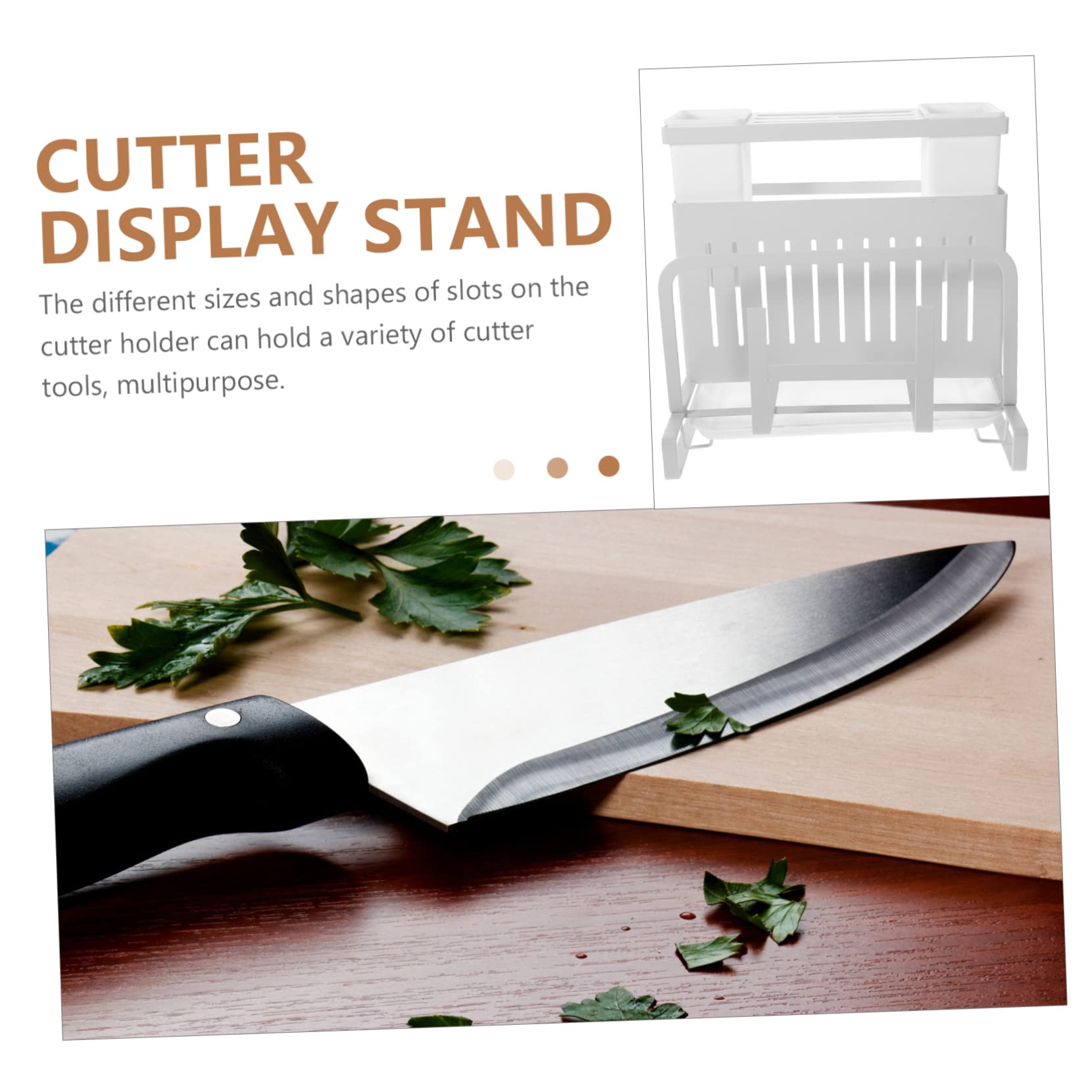 MUCKLILY Clear Storage Holder for Kitchen Cutters and Scissors Multi Purpose Rack with High Definition Transparent Frame Neat and Tidy Kitchen Organizer and Reusable Design