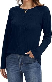 Women's Long Sleeve Tunic 2026 Blouses Knit Sweater Casual Basic Shirts Tee Shirts Tops