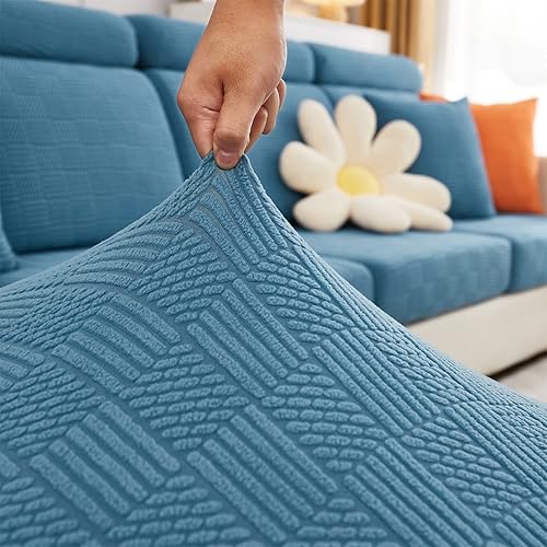 Vista 11 de Funda universal para sofá modular, fundas elásticas individuales para sofás, cojines de sofá de repuesto en forma de L, funda de asiento para sofás