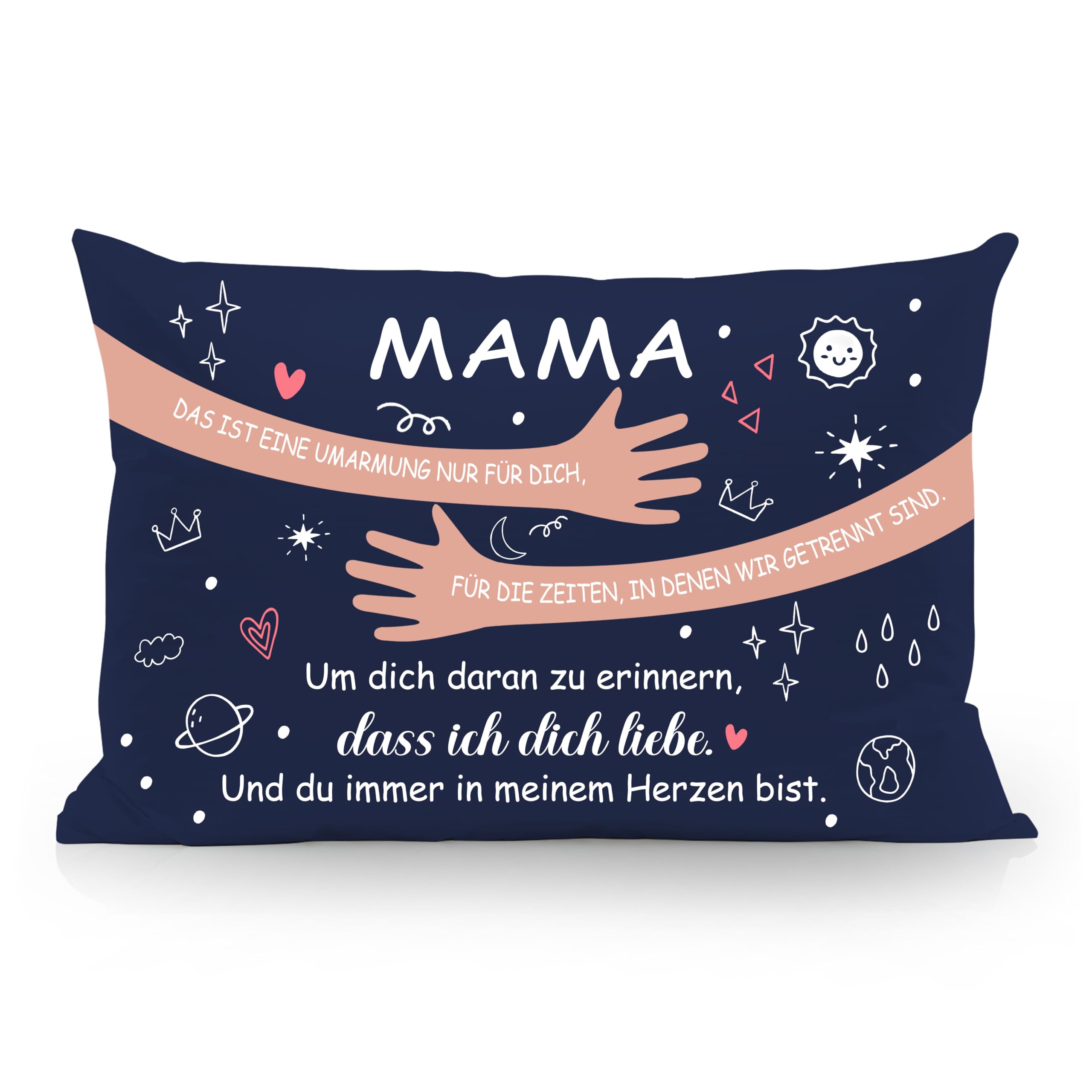 Aosumin Mama das ist eine Umarmung nur für Dich zu erinnern DASS ich Dich Liebe Kissenbezüge Kissenbezug für Mama von Tochter Sohn Mama Geburtstag Muttertag (Mama-b)