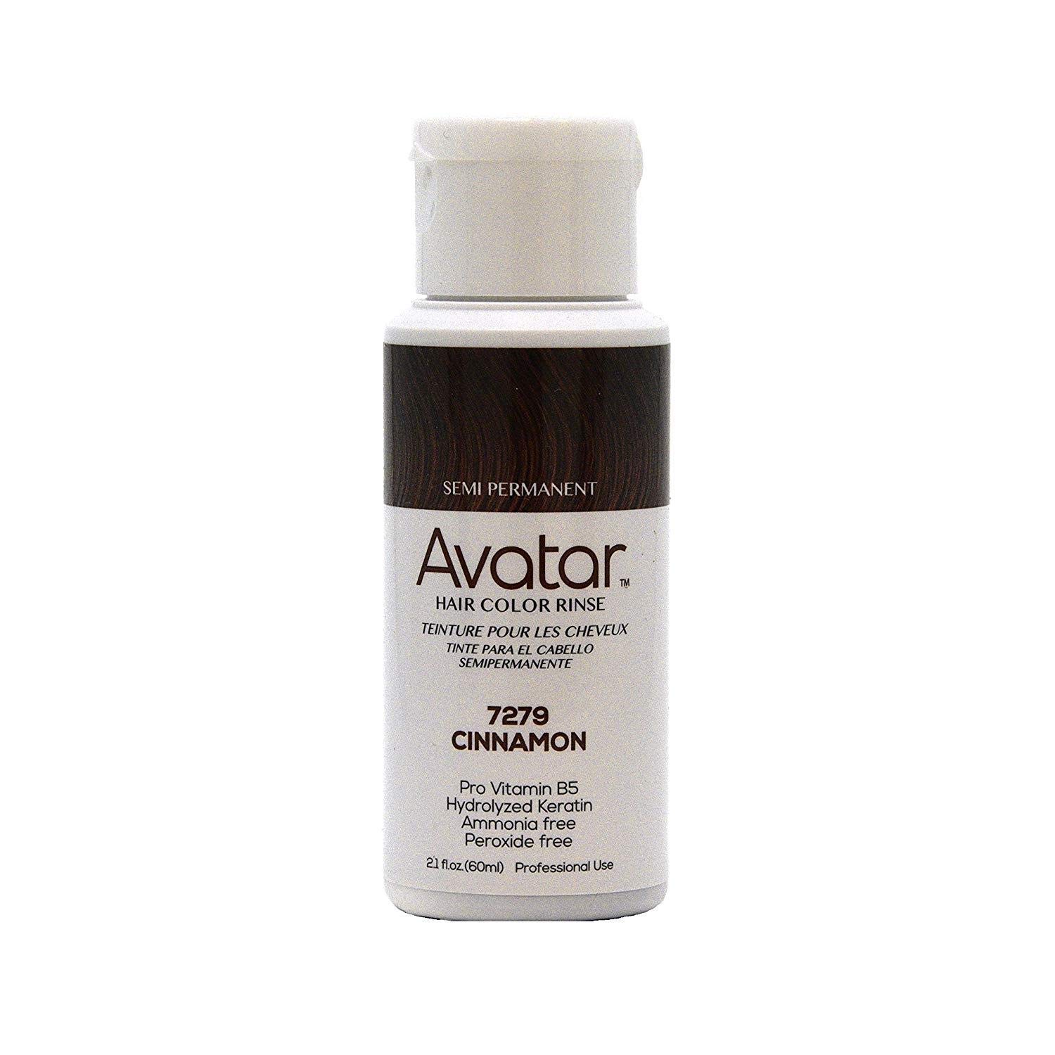 Avatar Semi Permanent Hair Color Rinse, 7279, Cinnamon, 2.1oz