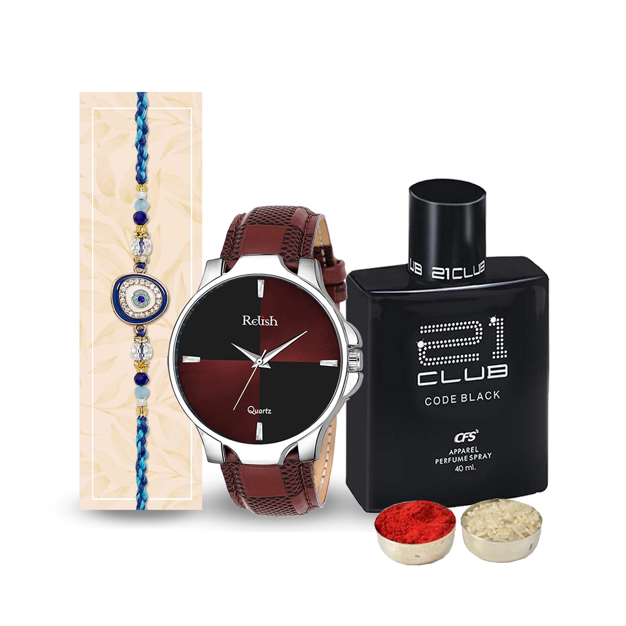 Rakhi Gift Combo Watch, Wallet, Belt, Rakhi, Roli Chawal Pack | Combo Set for Raksha Bandhan | Gift for Brother | Brother Gift Combo Set-image-48