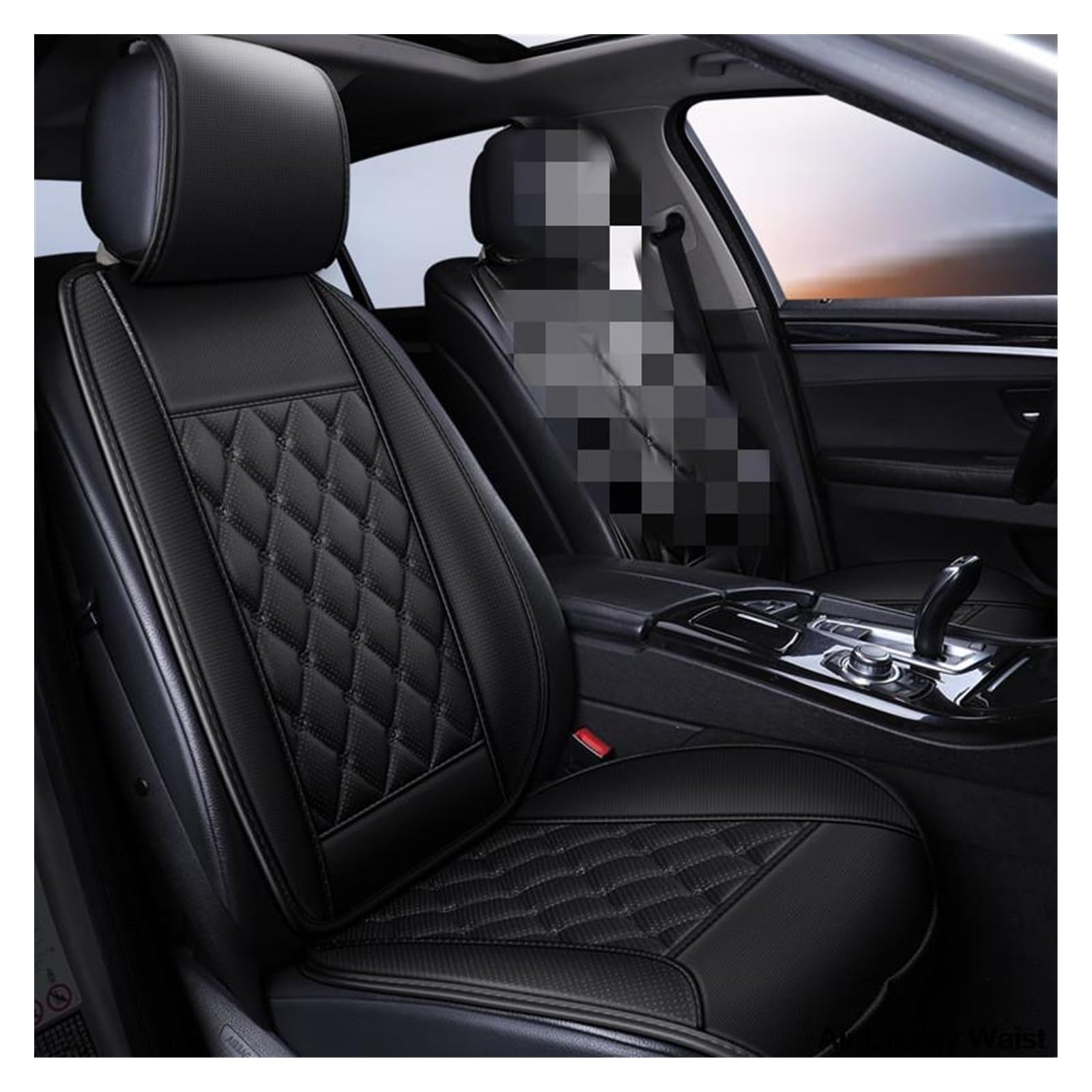 Housses de siège de voiture universel cuir noir imperméable