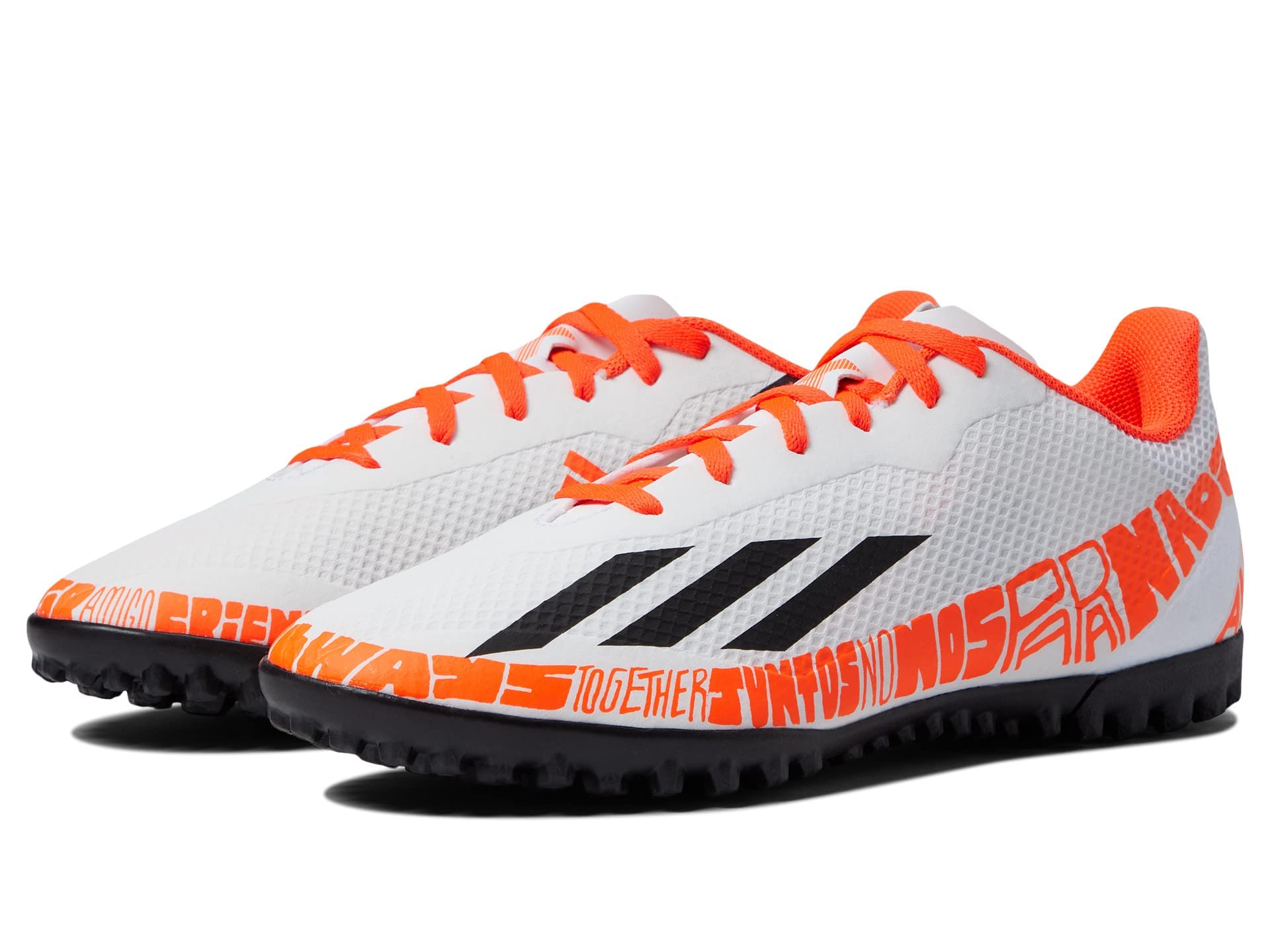 adidas Unisex X Speedportal Messi.4 Turf Soccer Shoe, FTWR White/Core Black/Solar Red, 12.5 US Men