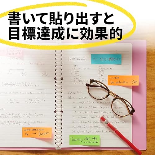 Miniatura 5 de Encabezado Post-it 1.969x0.591 in, 30 hojas x fluorescentes, 10 colores 700MC