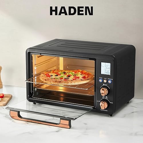 Miniatura 7 de Haden Combo de freidora de aire y horno tostador de 6 rebanadas para encimera, negrocobre