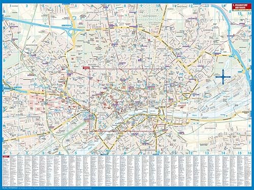 Laminated Frankfurt Map By Borch (English Edition) #TOP5