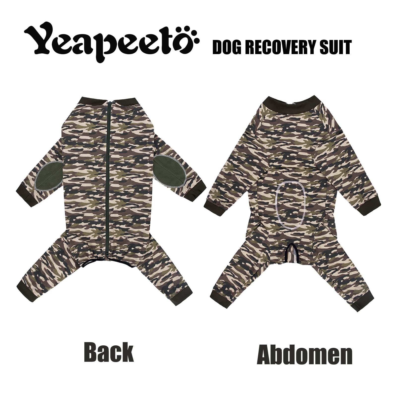 Yeapeeto Dog Onesie Surgery Recovery Suit for Large Medium Bodysuit Dogs Pajamas PJS Full Body for Shedding Prevent Licking - Image 2