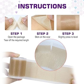 Lejuv Silicone Patches, Reusable Medical-Grade Lejuv Silicone Face Tape, 1.6in X 4.7ft Lejuv Overnight Beauty Patches for Forehead, Eyes, Mouth, Neck, Cut to Fit (1PCS)