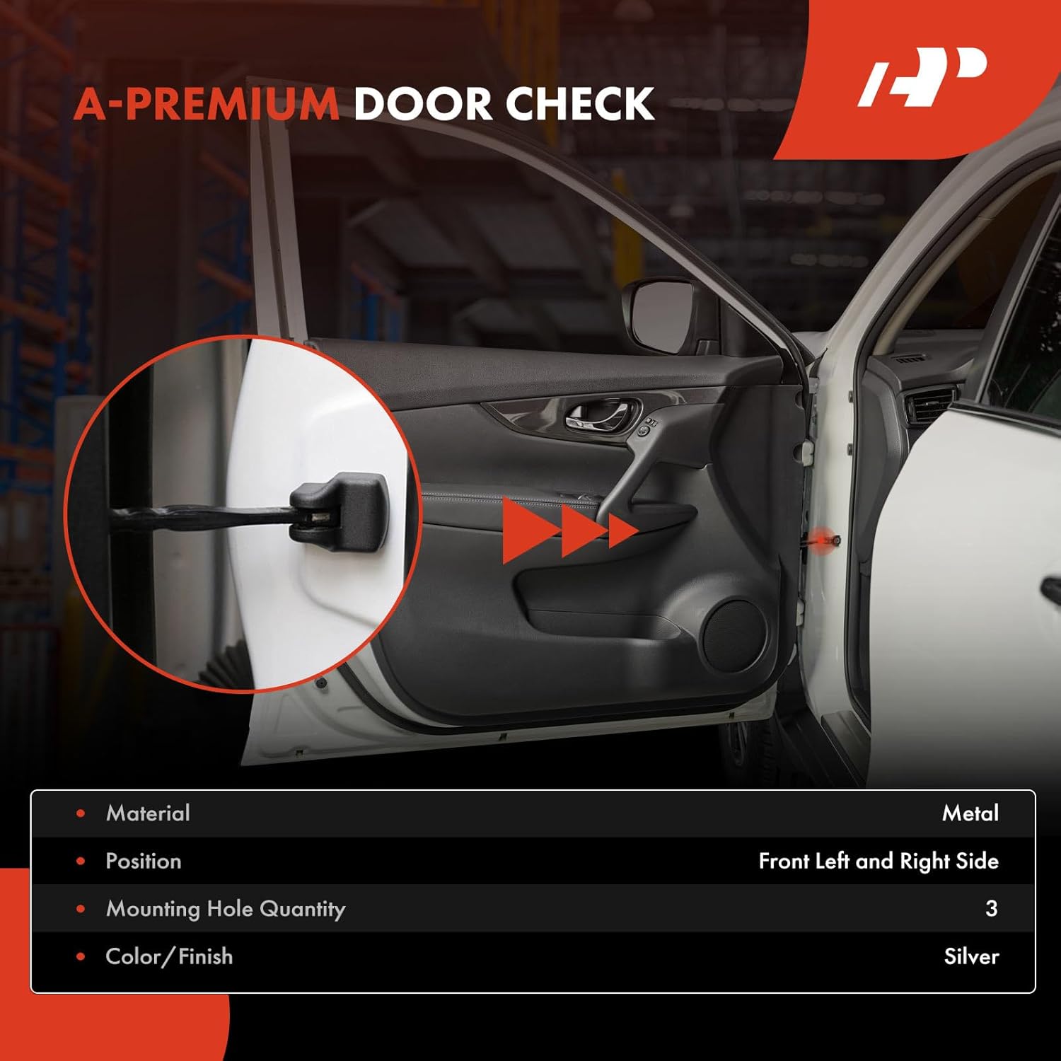 A-Premium Set of 2 Front Left and Right Door Check Strap Stopper Compatible with Volkswagen Beetle 1998-2010