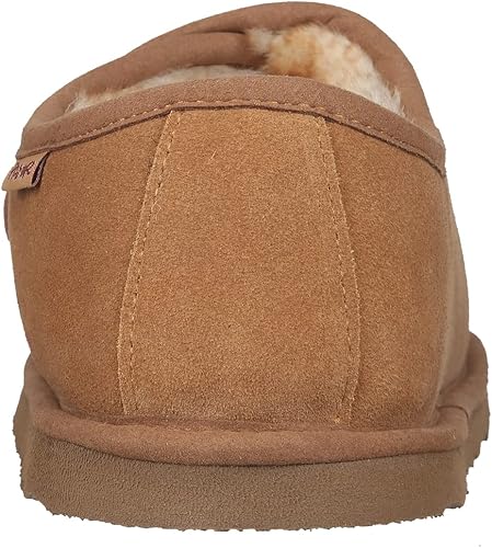 Miniatura 5 de PAMIR Pantuflas ajustables de piel de oveja con punta abierta para hombre con espuma viscoelástica para interiores y exteriores