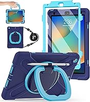 Vista 1 de BATYUE Funda para iPad de 9ª/8ª/7ª generación (funda resistente para iPad de 10.2 pulgadas 2021/2020/2019) con protector de pantalla, soporte