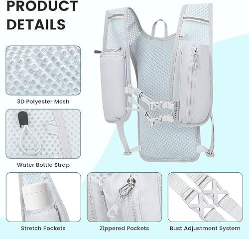 Miniatura 3 de Mochila pequeña de senderismo de 10 litros – Mochila plegable ligera y plegable para viajes, camping, viajes al aire libre, mochila compacta para