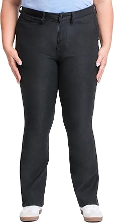 YMI Womens Womens Plus Size Hyperstretch Forever Color High-Rise Flare Pants - Regular Length