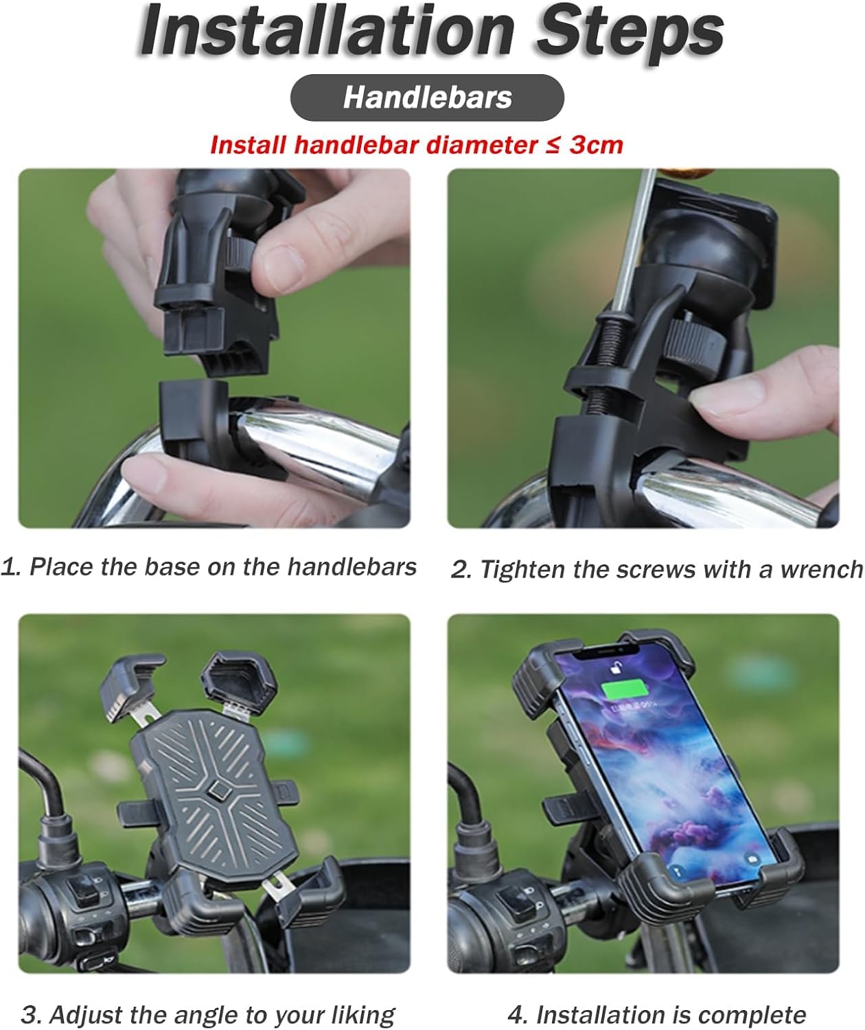 Motocyklowy uchwyt na telefon rowerowy do Piaggio XEvo 400 2008-2011, uchwyt na telefon, bezpieczny obrót o 360°, do lusterka motocyklowego, kierownicy