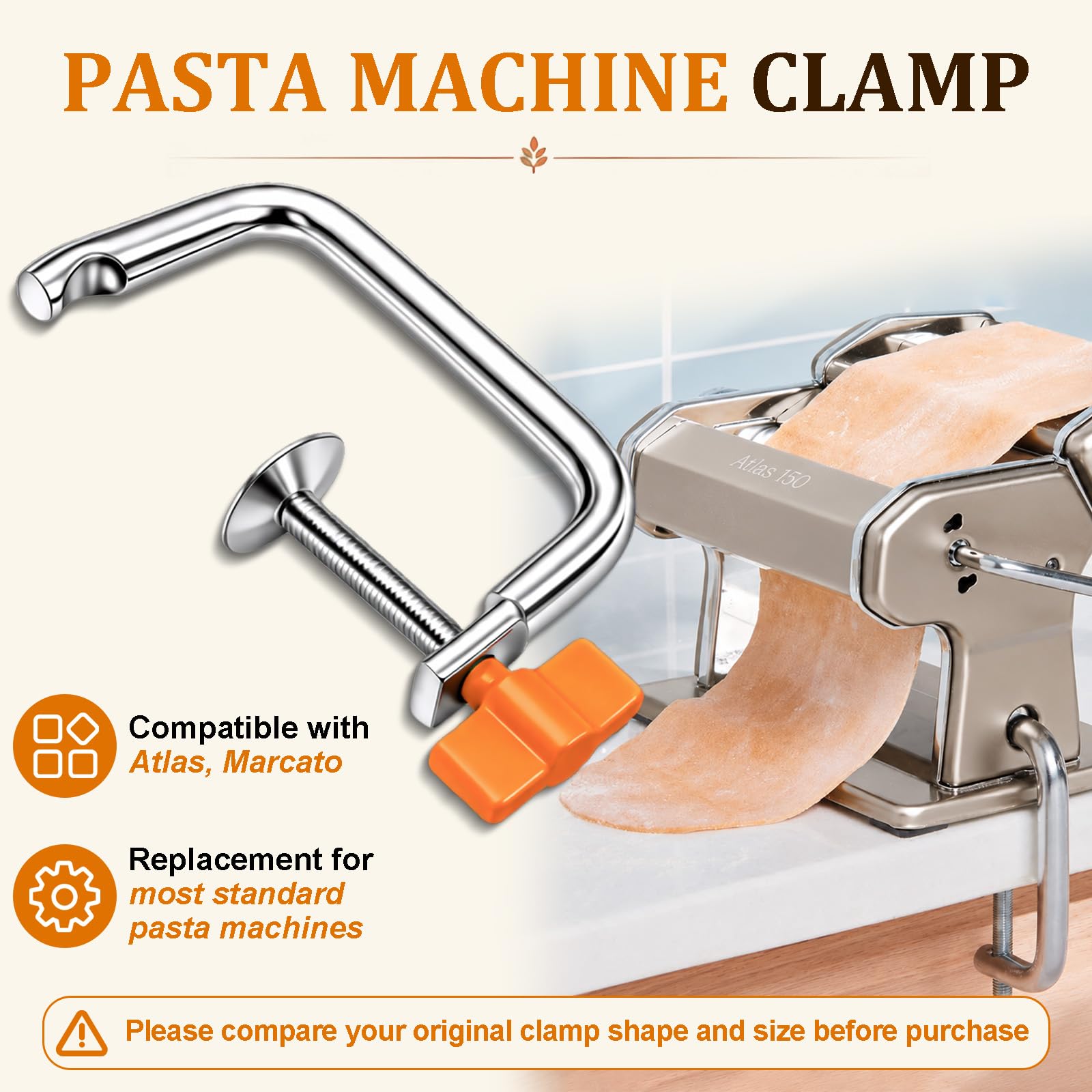 Amazon.co.jp: Atlas Marcato対応のパスタマシーンクランプ交換用