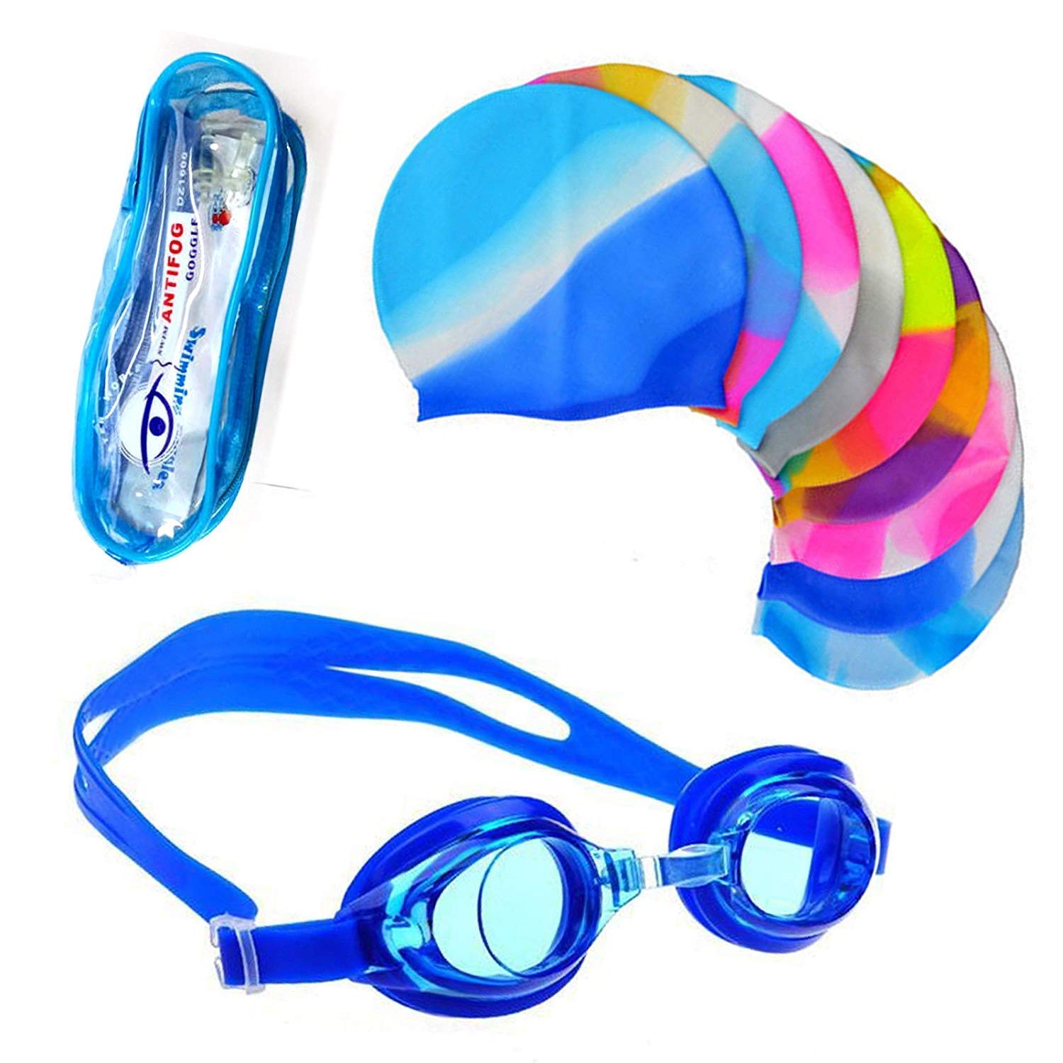 Alice Emporium Swimming Kit for men and boys | Set of 2 (Anti Fog Swimming Goggles and Silicone Cap) (B0B31M3GWS) Amazon Price History, Amazon Price Tracker