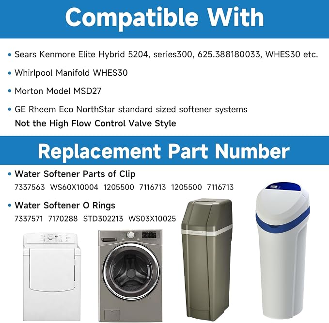 Kit de Clips para Ablandador de Agua Compatible GE Kenmore Whirlpool miniatura 3