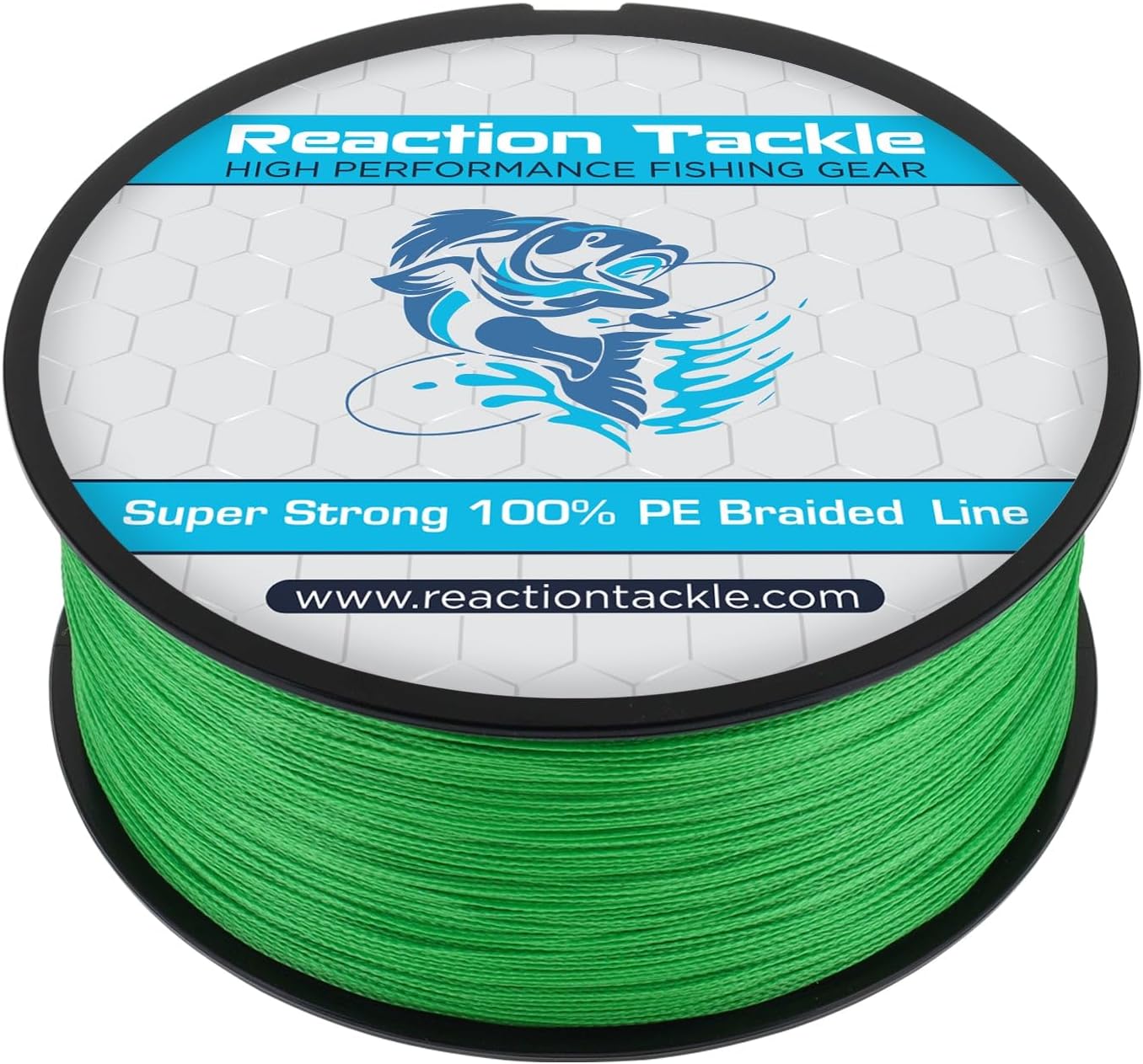 Reaction Tackle Braided Fishing Line - Pro Grade Power Performance for Saltwater or Freshwater Fish - Colored Fishing Line Braid for Extra Visibility