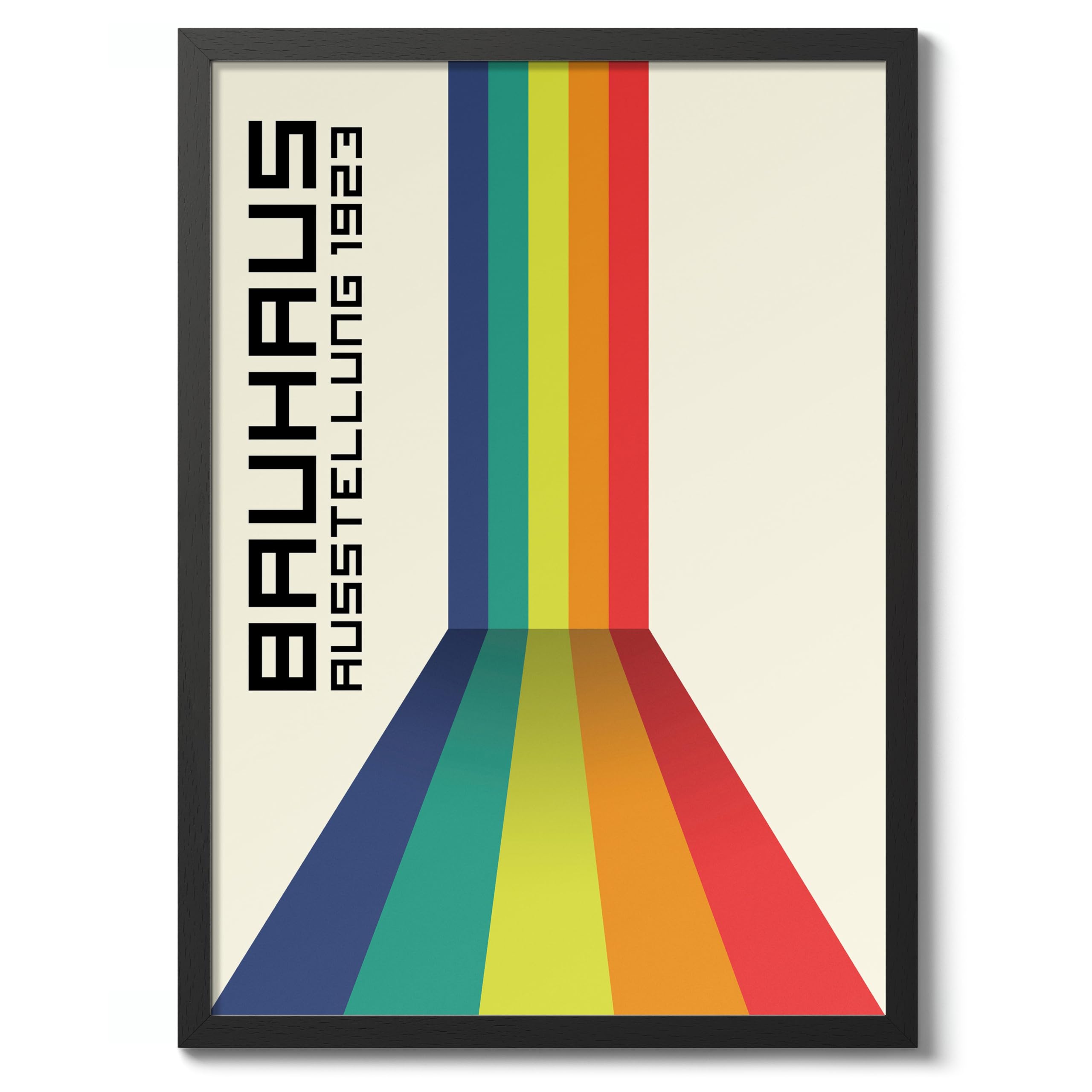 Line Break Poster, Bauhaus Print, Framed Abstract Art, Mid-Century Wall Art, Modern Home Decor, Gift Idea, Archival Matte, A3 (Framed) - 42x29.7cm โ image 1