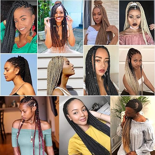 Miniatura 6 de Cabello trenzado preestirado de 26 pulgadas, 8 paquetes de cabello profesional suave Yaki para trenzas, ajuste de agua caliente, extensiones de
