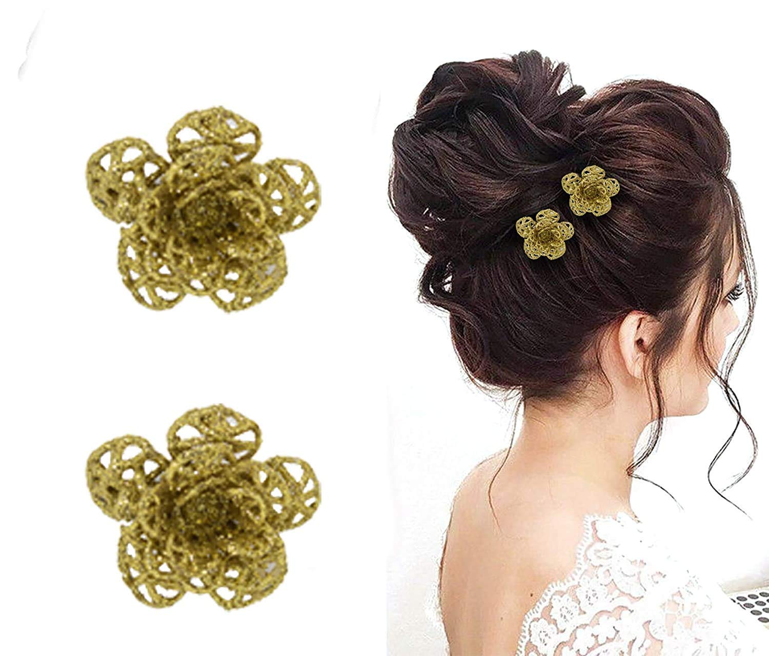 Details 86+ gold hair flower super hot in.eteachers