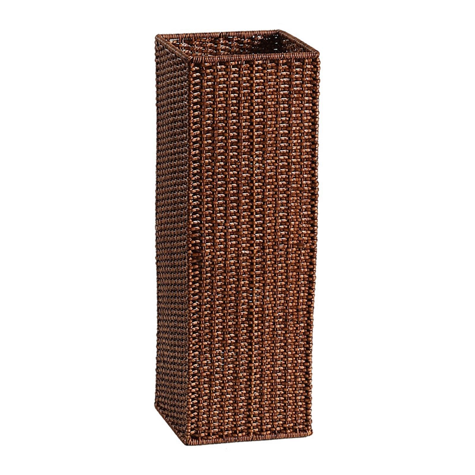 de Mimbre, Cesta de Almacenamiento, Soporte para Moderno, Ligero Y Multiusos, Ideal para Pasillos Y Oficinas, 20 Cm X 20 Cm X 58