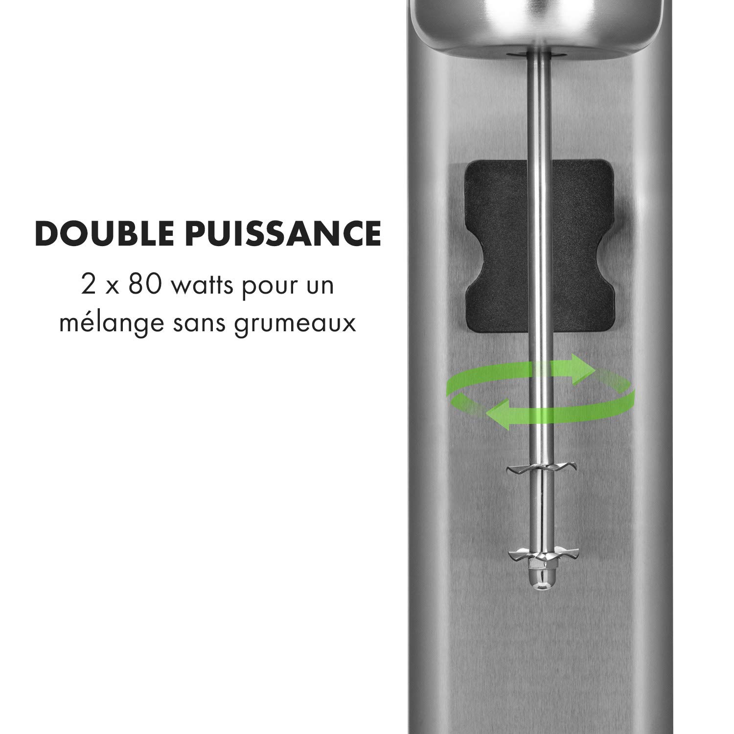 Klarstein Kraftpaket II Pro Double Mixeur a Boissons, 160 W, 2 x 1 L, 2 Vitesses, 20000 tr/min, 2 Gobelets en Acier Inoxydable, Milk-Shakes & Proteines, Cocktail, Bar, Gastro, Argent