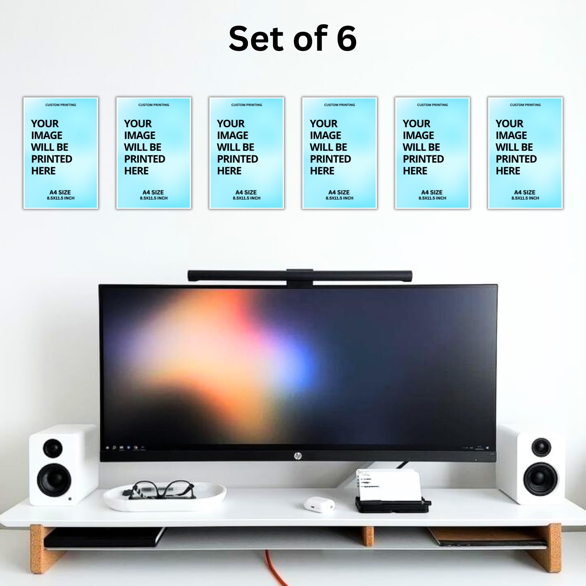 Custom Photo Printing Service on Amazon, A4 Size 8.5x11.5 inch,printed on 300 GSM Card Sheet, Set of 6, multipurpose prints | packed Unfolded/unrolled