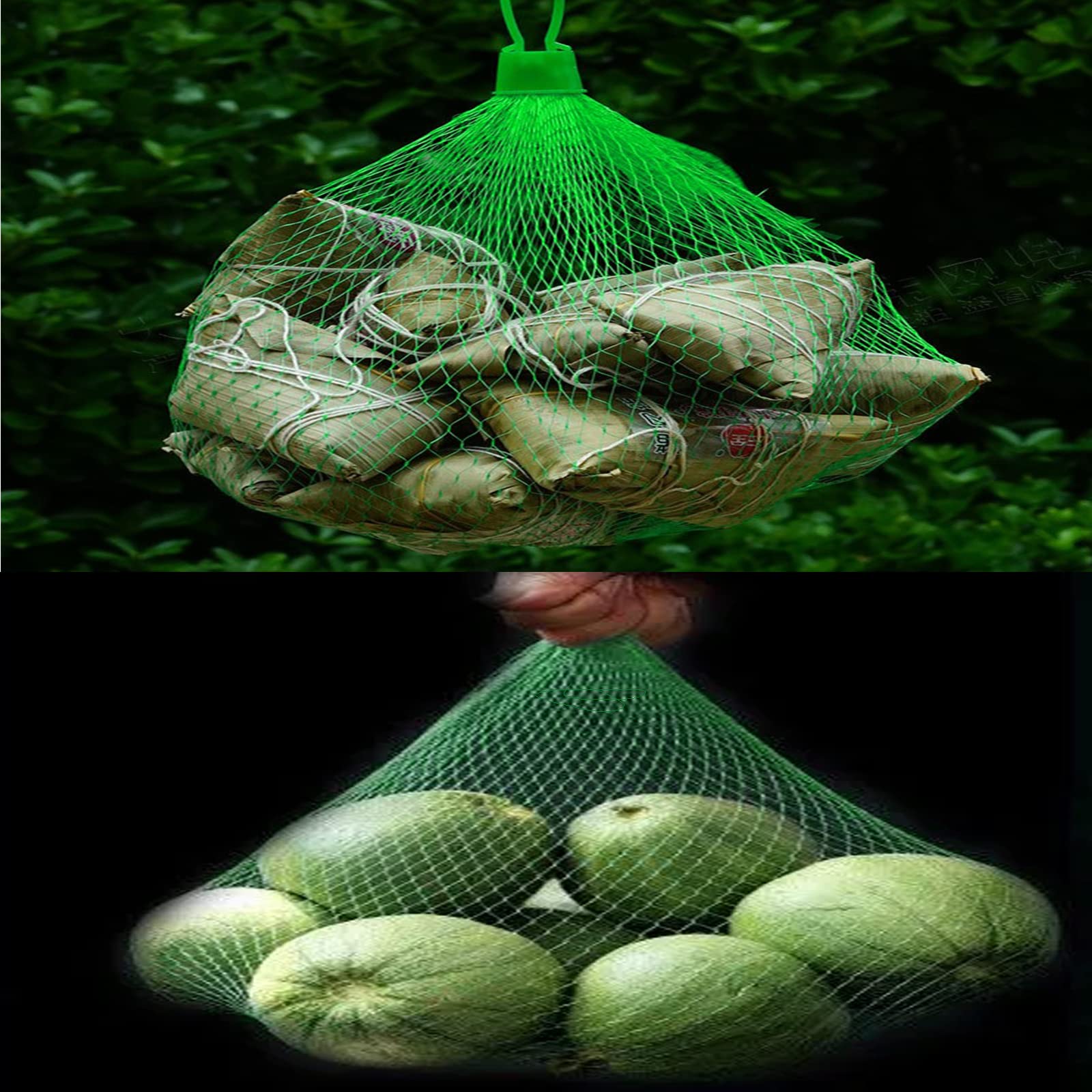 Molyorch 100 Pièces Sac en Filet Réutilisable pour Fruits Noix Épicerie et Légumes Vert