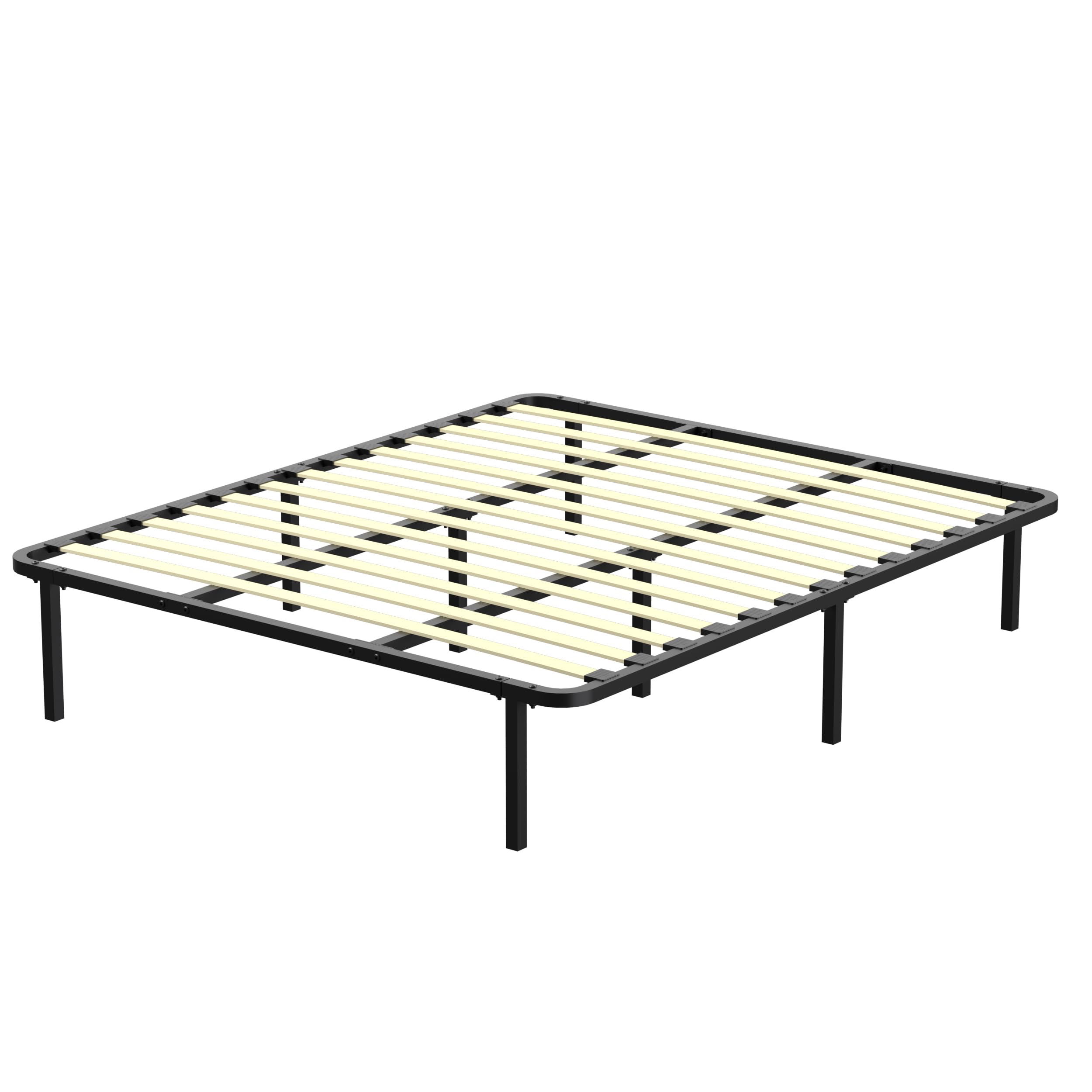 DEWINNER Rete Letto Matrimoniale 140x190cm,Altezza 35 cm,13 Doghe in legno pioppo Ortopedica, Rete singolo con 8 Piedi,Montaggio Rapido e Facile