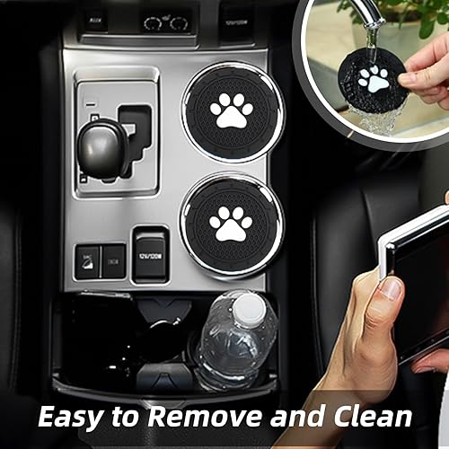 Miniatura 5 de Kewucn 4 posavasos para automóvil, 2.75 pulgadas, lindo posavasos de automóvil para mujeres y hombres, portavasos antideslizantes de PVC para