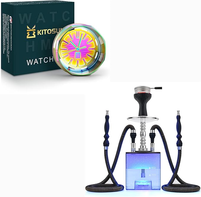 Kitosun Updated Cube Modern Shisha Hookah Set WatcHMD