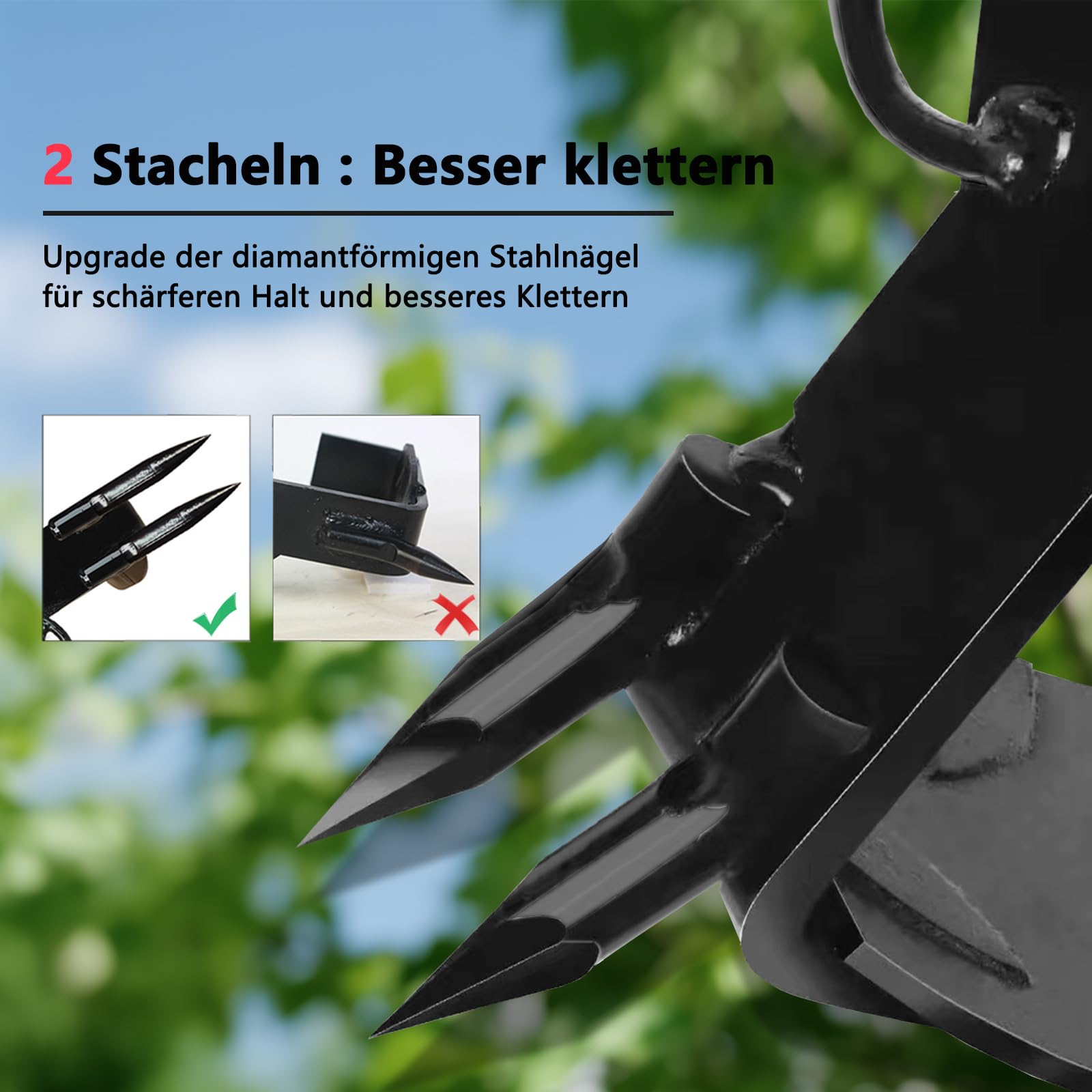 Crampons Escalade Árbol, equipo antideslizante y kit forestal para zapatos de escalada y camping