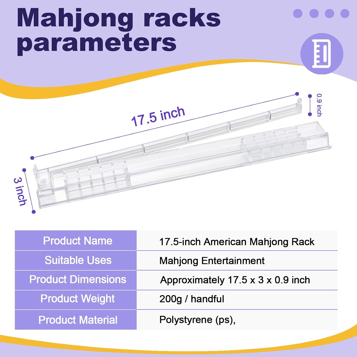 Clear PS Material Advanced Non-Slip Mahjong Racks with Pushers, 4-Pack Sturdy Fade Resistant, American Mahjong Accessories, Gift-Ready Mahjong Gifts (Pink)