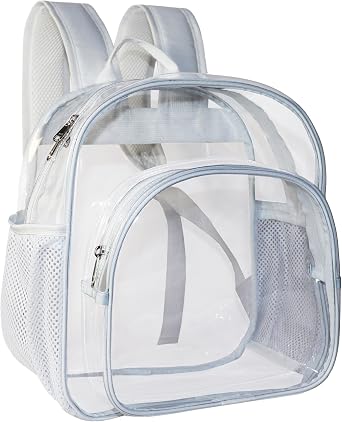 Clear Backpack Stadium Approved 12x12x6 Small Clear Backpack for Concert,Work,Festival,Security,Stadium