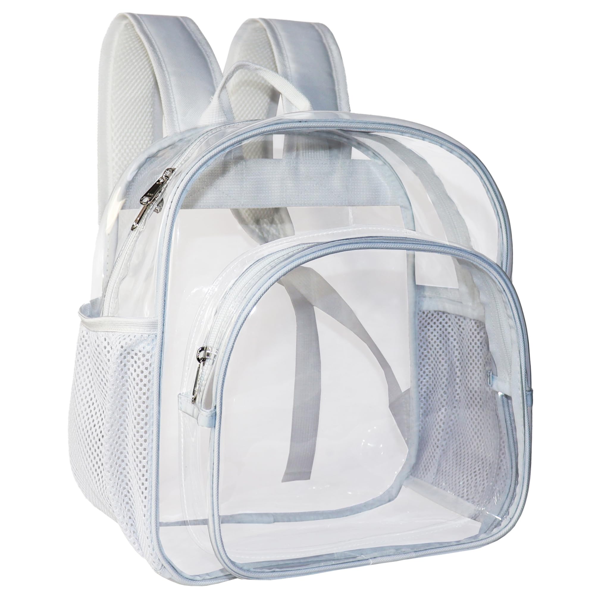 KUI WAN Clear Backpack Stadium Approved 12x12x6 Small Clear Backpack for Concert,Work,Festival,Security,Stadium