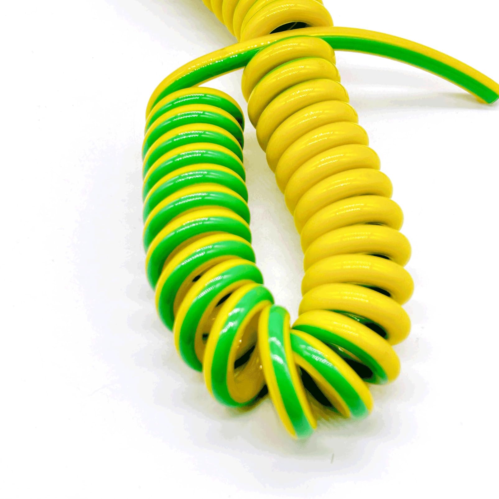 Câble électrique extensible de 18 mètres en polyuréthane monoconducteur jaune vert souple et flexible Câble élastique(17AWG 1mm2)