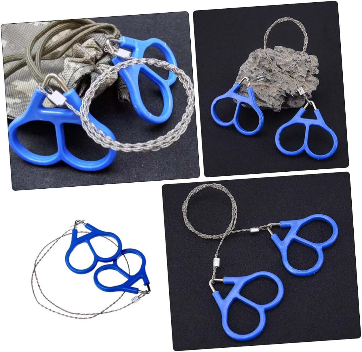 4pcs Portable Pocket Chainsaw Stainless Steel Wire Saws for Hiking Camping Emergency Wire Saws Outdoor Work