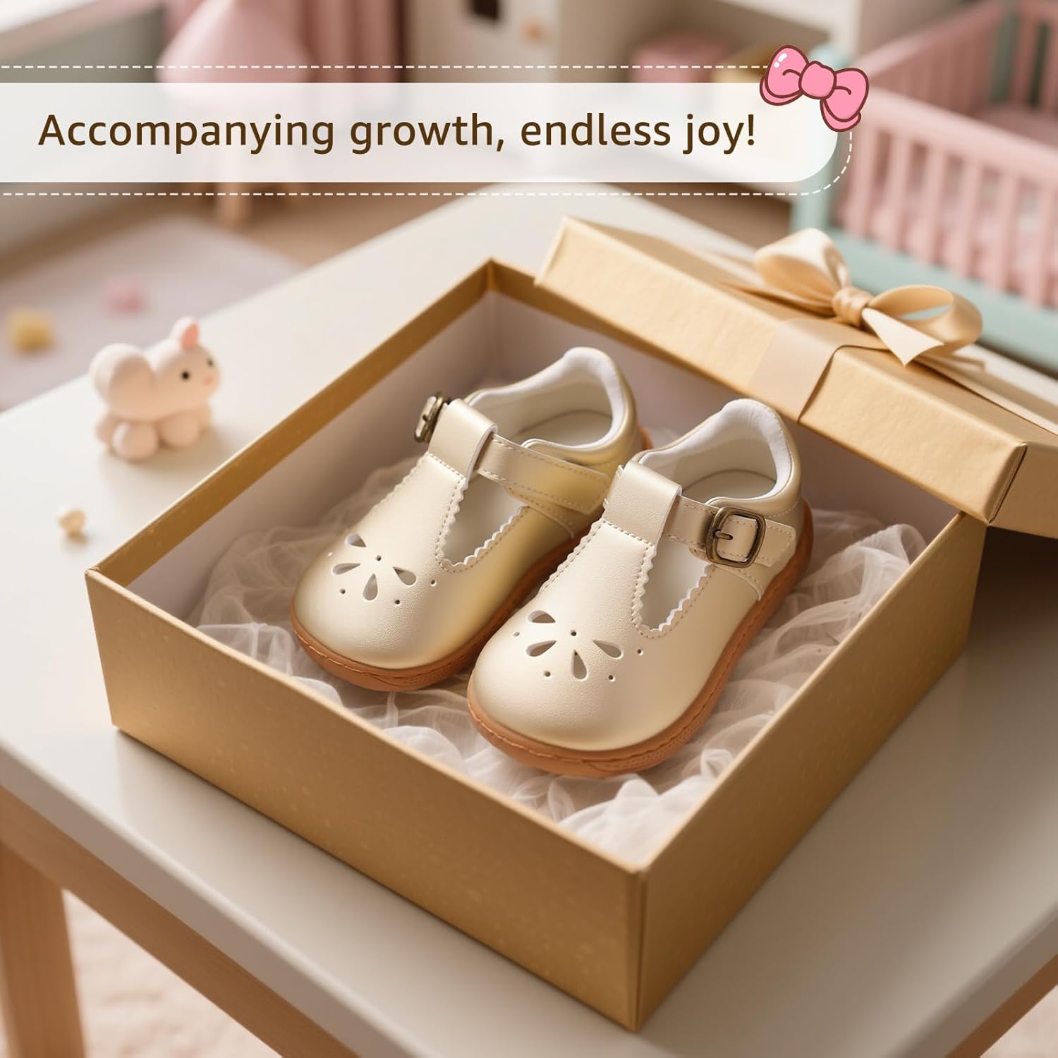 Toddler Girl Mary Jane Dress Shoes Wide Ballet Flats for Girls Party School Shoe - Image 6