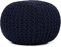 Vista 4 de REDEARTH - Puf otomano con cubierta tejida en puntada de cable