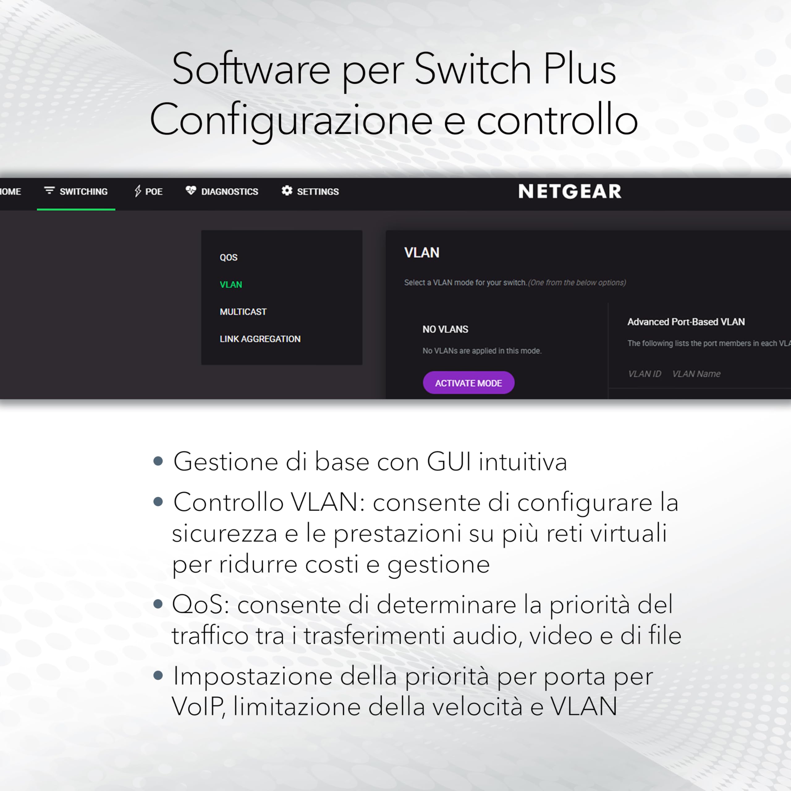 NETGEAR Switch Plus Multi-Gigabit Ethernet a 8 porte (MS308E), porte multi-gigabit da 1 G/2,5 G, montaggio su scrivania o a parete