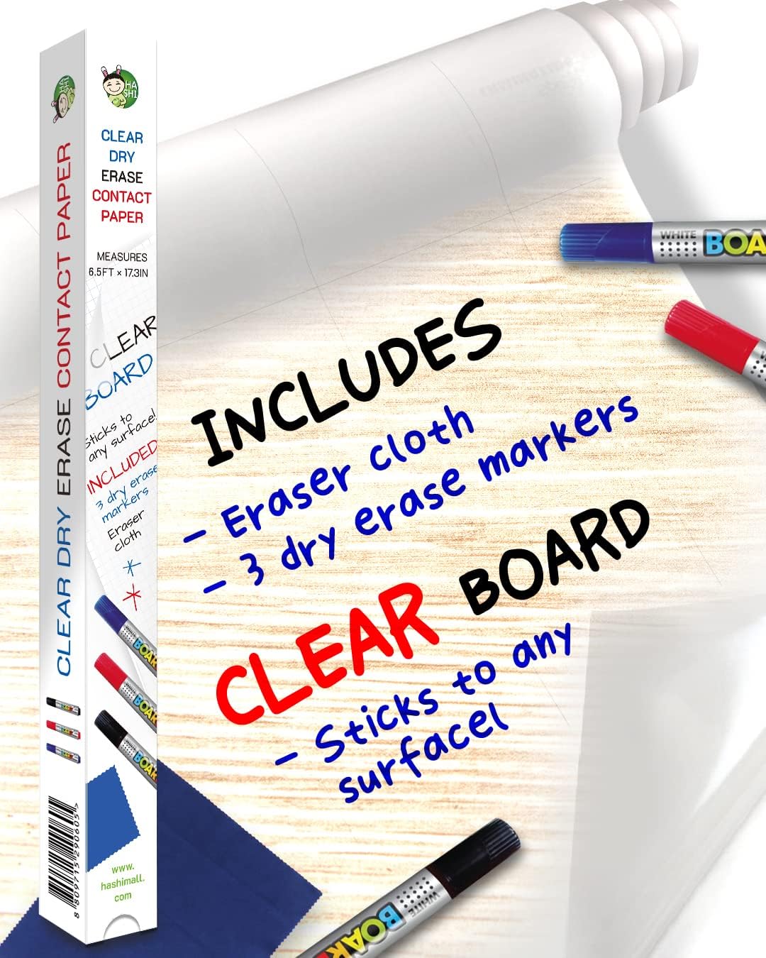 Kassa XLarge Chalkboard Wallpaper Clear 1.4ft x 6.5ft