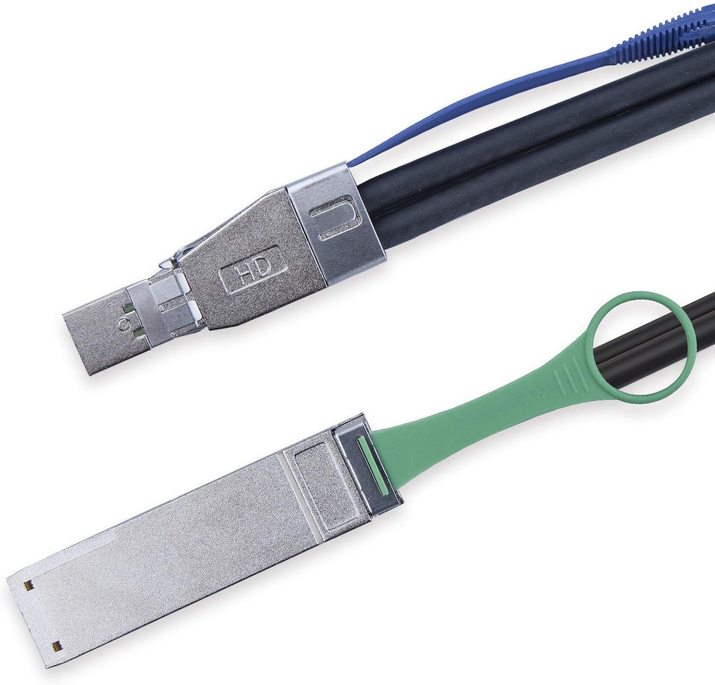 10Gtek SFF-8644 to QSFP (SFF-8436) DDR Hybrid Mini SAS Cable, External Copper SAS Cable for NetApp DS4243 DS4246 DS2246, 100-Ohm, 1.5-Meter(4.9-ft)
