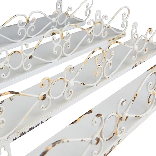 Miniatura 6 de Repisas decorativas de hierro crema (juego de 4 tamaños)